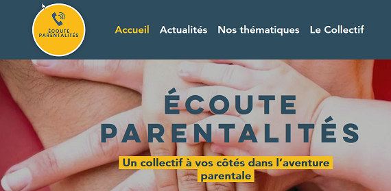 Photo de la page d'accueil du Portail Ecoute Parentalités